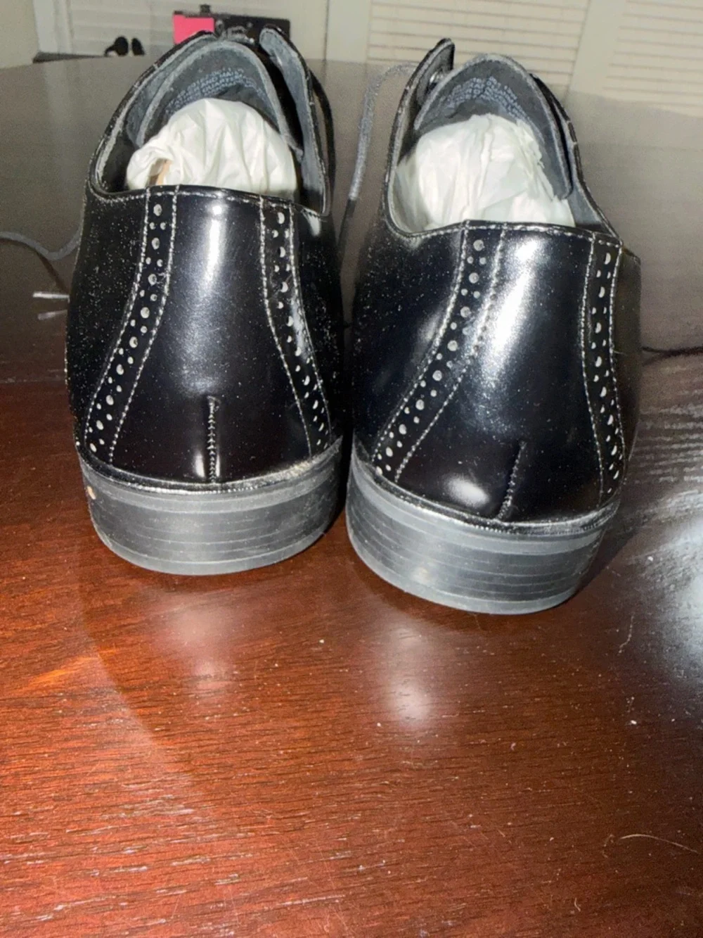 Stacy Adams Sleep resistant Classic‎ Men's Black Leather Lace-Up Dress Shoes